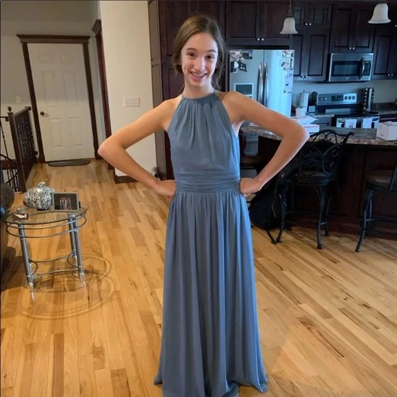 Bill Levkoff chiffon dress in Slate - Picture 5 of 5